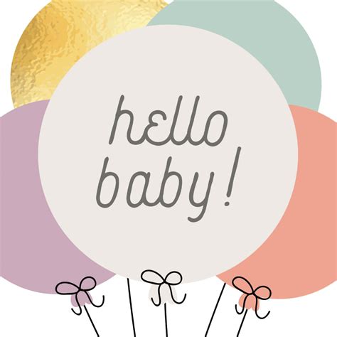Baby shower photo booth props. Baby Balloons - Congratulations Card (Free) | Greetings Island