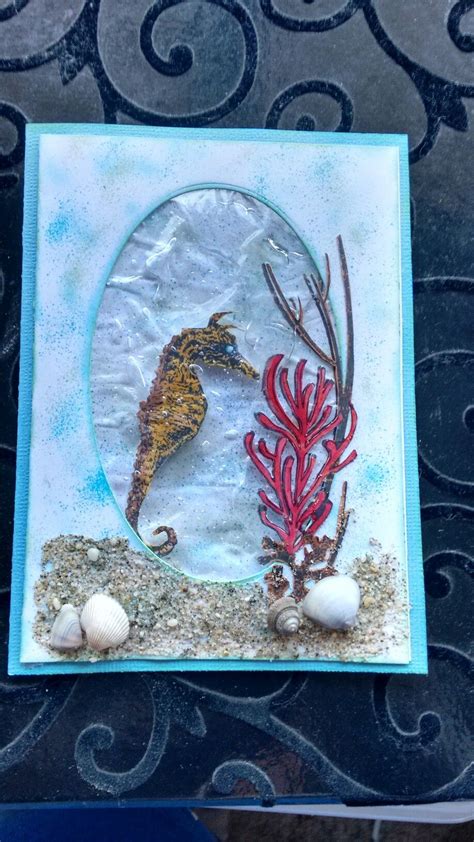 A hair styling gel is designed to help hold hair in a fixed shape. Hair gel underwater card | Shaker cards, I card, Card making