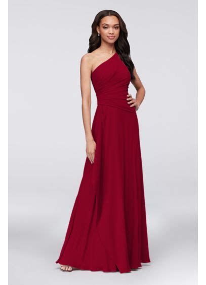 Shop dress cascading at affordable prices from best dress cascading store milanoo.com. Georgette One-Shoulder Cascade Bridesmaid Dress | David's ...