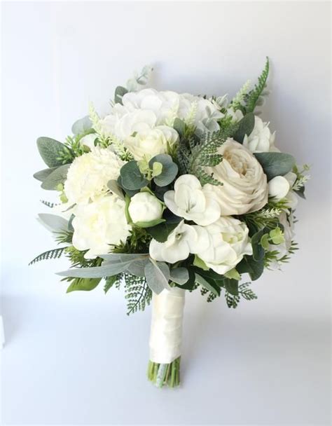 Ivory Wedding Flowers Bouquet White Bridal Flowers Simple Wedding