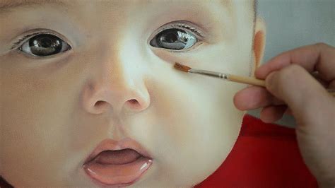 Speed Oil Painting Of Baby Face By Janusz Migasiuk Youtube
