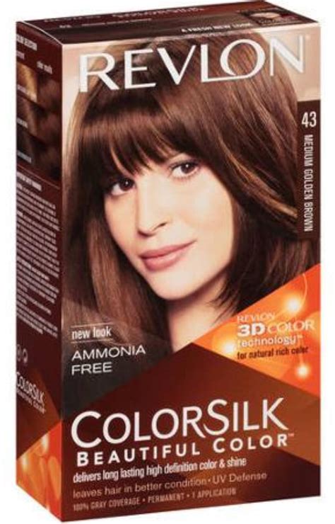 Revlon Colorsilk Beautiful Color Permanent Hair Color Medium Golden Brown 43