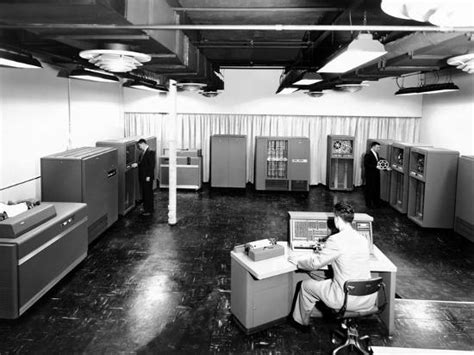 View Of New Ibm Type 702 Electronic Data Processing Machine Giant