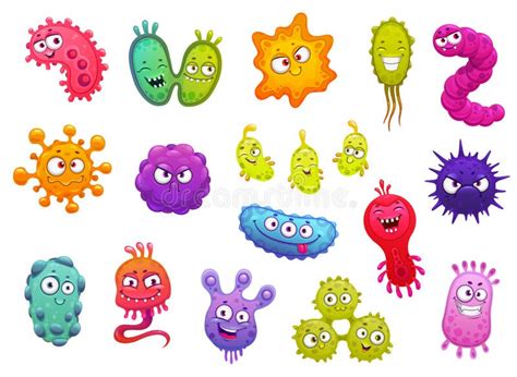 Microbes Et Virus De Sourire D agent Pathogène De Bactéries