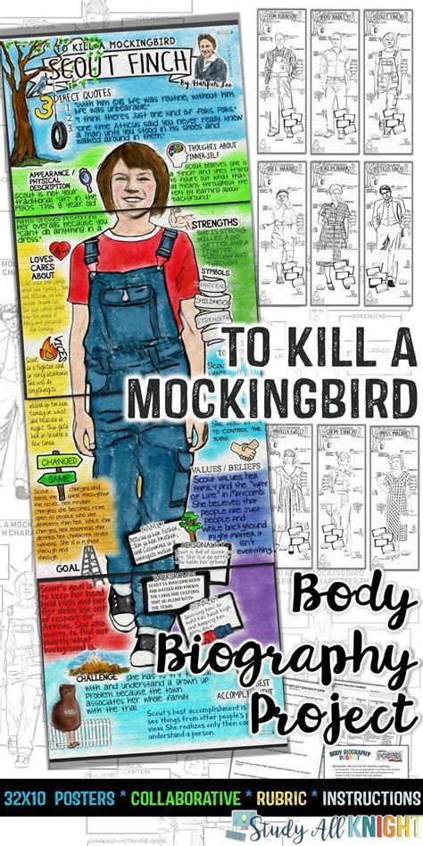 To Kill A Mockingbird Body Biography Project Bundle Great For