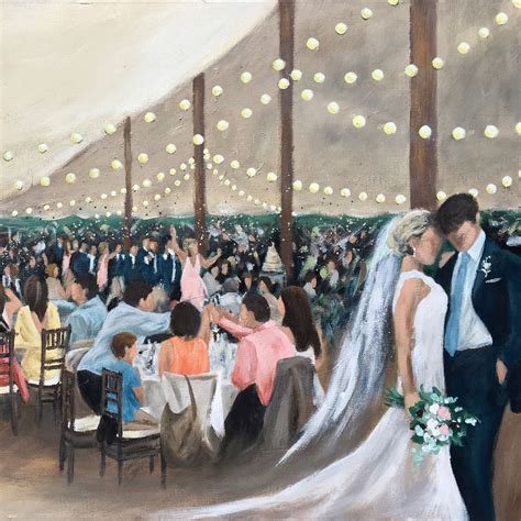 Live Wedding Painting In The Metroparks Backyard Wedding Painting