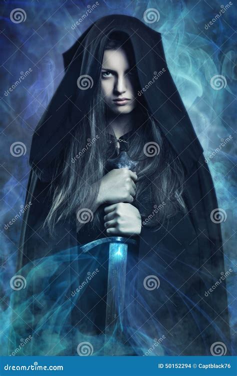 Beautiful Dark Woman And Magic Powers Stock Photo Image Of Woman