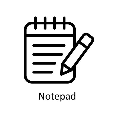 Notepad Vector Outline Icons Simple Stock Illustration Stock 21903861