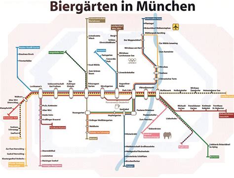 Munich Beer Garden Map Map Of Munich Beer Garden Bavaria Germany