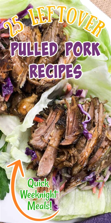 Transform your leftover pork roast into a filling for barbeque and cheddar cheese wraps that are ready in less than 30 minutes. 25 Leftover Pulled Pork Recipes in 2020 | Pulled pork ...