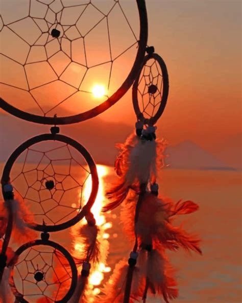 Sunset Dream Catcher Paint By Number Numpaint Paint By Numbers