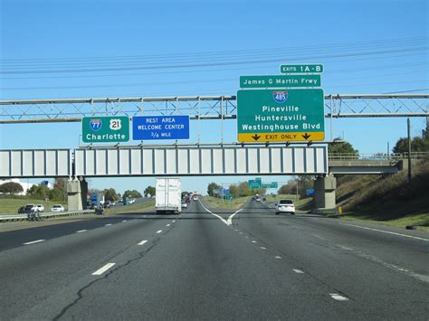 North Carolina Interstate 77 Northbound Cross Country