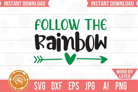 Follow The Rainbow Graphic By Svg Bundlestore · Creative Fabrica