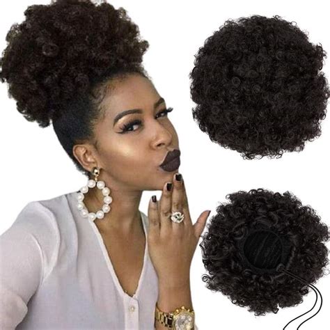 Buy Afro Puff Drawstring Ponytail For Black Women Curly Hair Ponytail