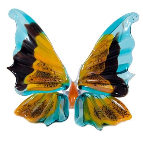 Glass Butterfly Figure Hand Blown Art Glass Russian Crafts Glass