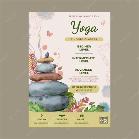 Premium Vector Yoga Retreat Poster Template