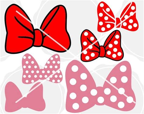 Home And Living Wall Decor Layered Minnie Mouse Cute Bow Polkadots Svg