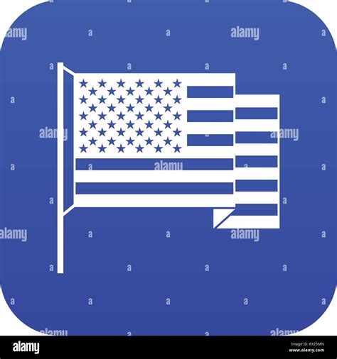 American Flag Icon Digital Blue Stock Vector Image And Art Alamy