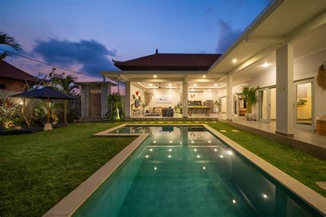 Tropical Villa View With Garden Swimming Pool And Open Living Room At