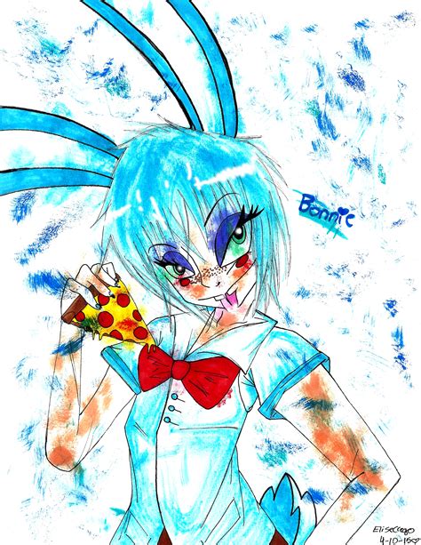 Anime Bonnie From Fnaf Drawing By Gothicburrito Dragoart