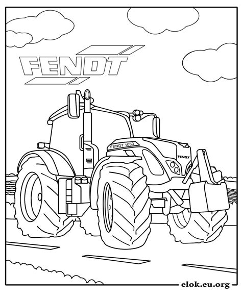 Fendt Kleurplaat Tracteur Trekker Trattore Agricole Agricolo Disegni