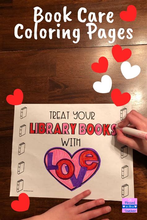 Book Care Coloring Pages For The Elementary School Media Center