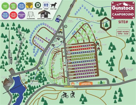 Gunstock Campground Map Gilford Nh Lakes Region Camping