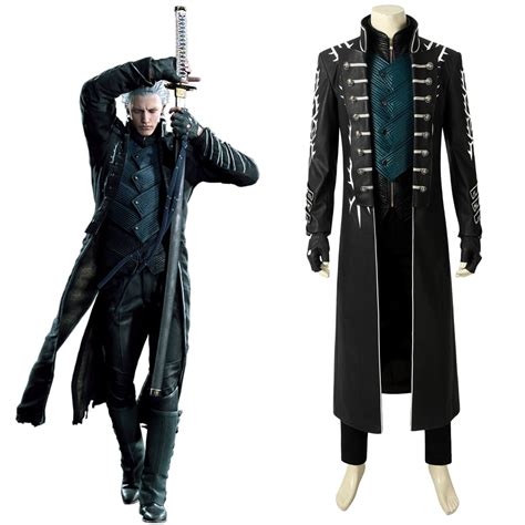 Devil May Cry V Dmc 5 Vergil Cosplay Costume Coat Outfit In Game