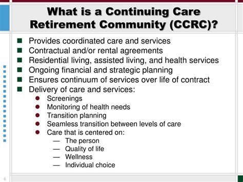 Ppt Continuing Care Retirement Communities And Carf Ccac Accreditation