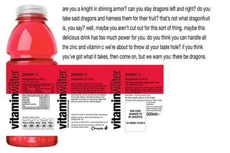 Vitaminwater Label
