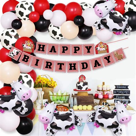 farm animal theme party balloon garland arch kit  party supplies