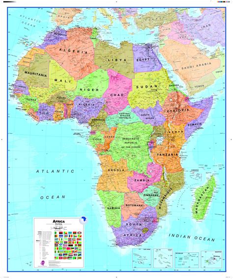 Africa Commercial Wall Map Detailed Wall Map Of Africa Images