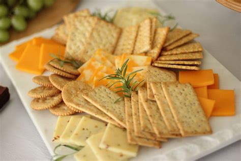 Cheese And Cracker Tray With Fresh Herbs Rosemary Simple Syrup