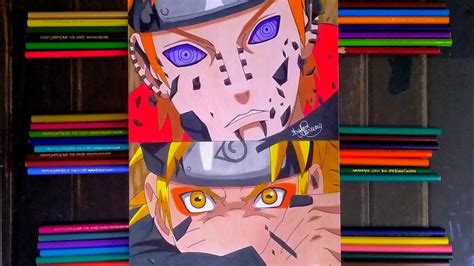 Speed Drawing Naruto Vs Pain Naruto Shippuden Youtube