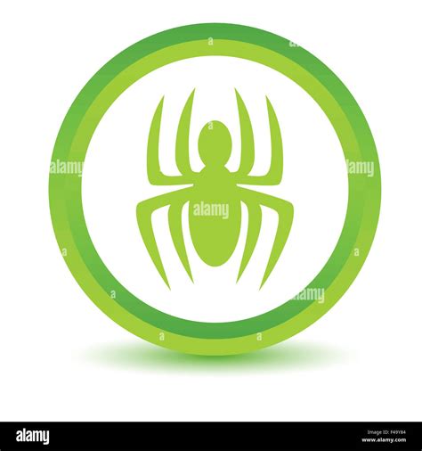 Green Spider Icon Stock Photo Alamy