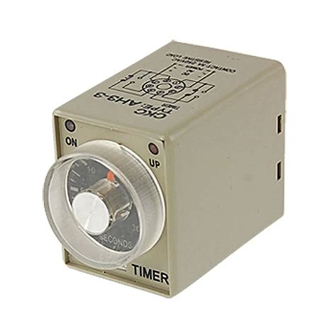 Ac 110v Power On Delay Timer Time Relay 0~30 Second Ah3 3 Dpdt 8 Pin In