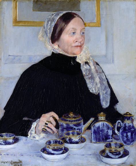 Mary Cassatt American Oil Painting Lady At The Tea Table