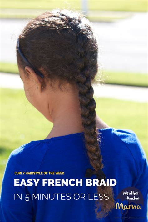 Bring one of the front honestly, i rock this style 4 out of 7 days of the week. Curly Hairstyle of the Week: Easy French Braid in 5 ...