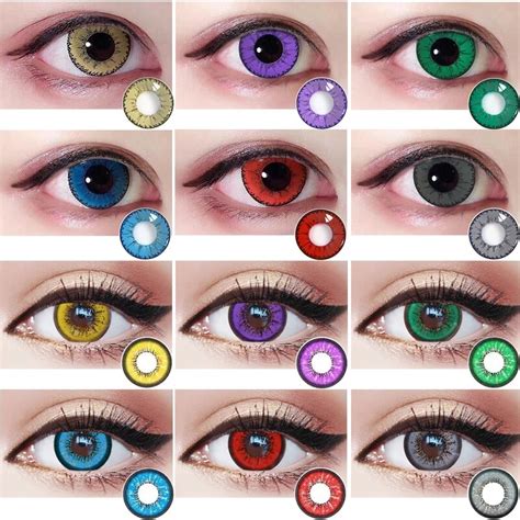 Cosplay Lenses Halloween Colored Contact Lens For Eyes Red Bule Lenses