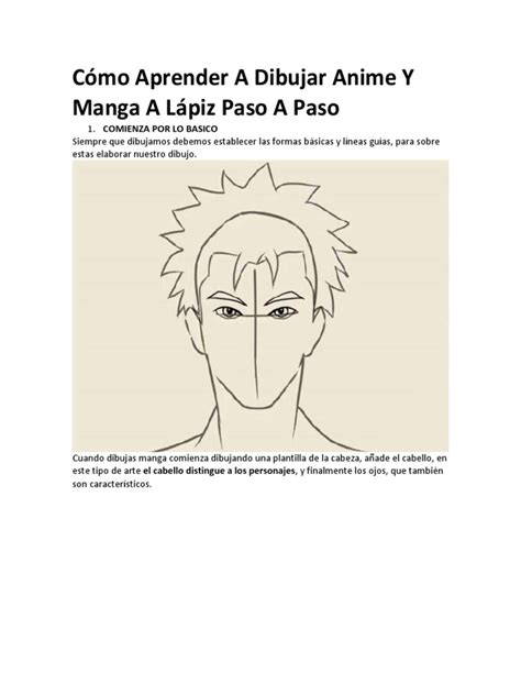 Cómo Aprender A Dibujar Anime Y Manga A Lápiz Paso A Paso Anime Dibujo