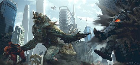 Artstation Early Keyframe Mega Kaiju Fight Stephen Zavala Pacific