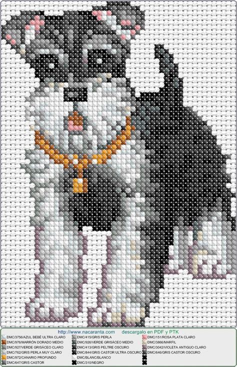 Schnauzer En Punto De Cruz Cross Stitch Patterns Perro Punto De Cruz