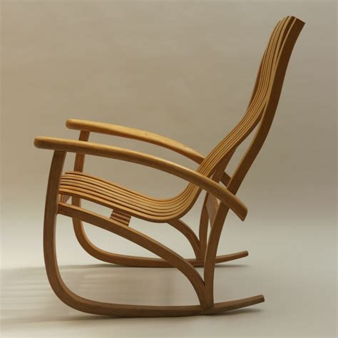 Bespoke Lace Wood Rocking Chair Decorative Modern