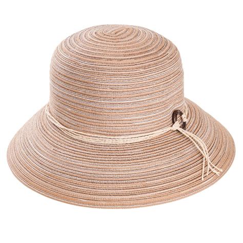 S378 Ladies Short Brim Crushable Straw Hat With Detail