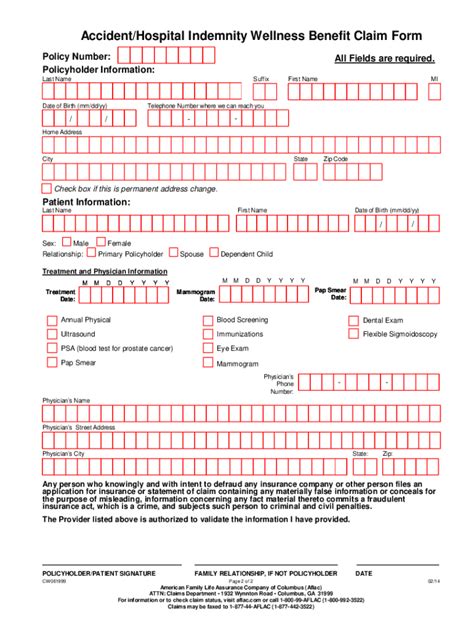 Aflac Wellness Claim Forms Printable Fill Out And Sign Online Dochub