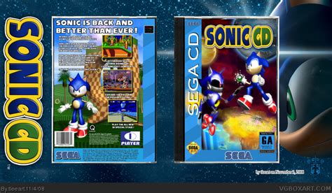 Sonic Cd Sega Cd Box Art Cover By Tleeart