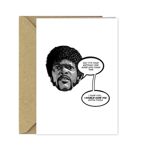 Funny Movie Themed Birthday Card Pulp Fiction That Card Shop