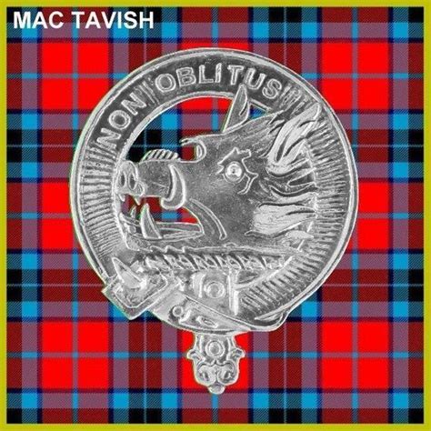 Mactavish Tartan Clan Crest Scottish Brooch Cap Badge Th8 Badge