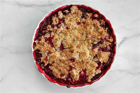 Fresh Plum Crumble With Spiced Crumb Topping Recipe