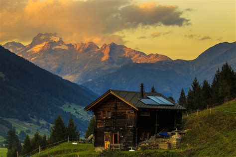 switzerland, Mountains, Houses, Alps, Fir, Nature Wallpapers HD ...